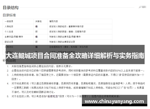 大连鲲城项目合同准备全攻略详细解析与实务指南